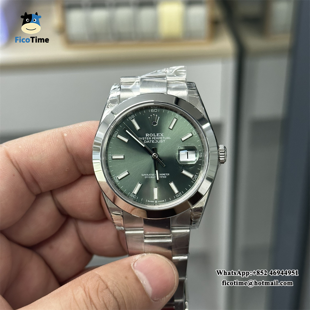 VSF VS3235 DateJust 41mm 126300 Smooth Bezel Mint Green Dial Oyster ...