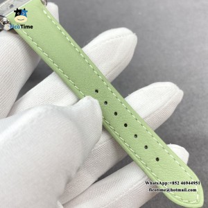 F1F Swiss Quartz Tank Must 22mm White Dial Green Leather Strap - Image 5