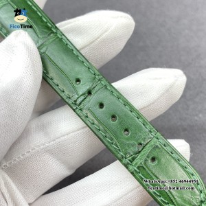 F1F Swiss Quartz Tank Must 25mm Green Dial Green Leather Strap - Image 6