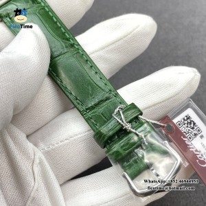 F1F Swiss Quartz Tank Must 25mm Green Dial Green Leather Strap - Image 7