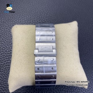 BVF MY9015 Santos Large 40mm Black Bezel Grey Dial SS Bracelet - Image 9