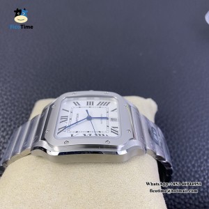 BVF MY9015 Santos Large 40mm White Dial SS Bracelet - Image 2