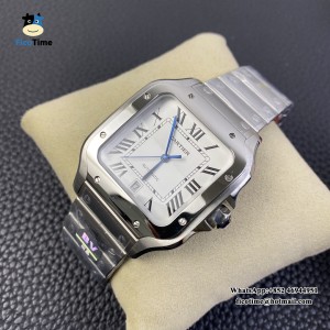 BVF MY9015 Santos Large 40mm White Dial SS Bracelet - Image 4