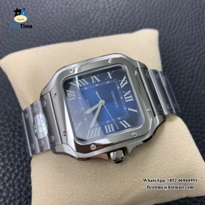 BVF MY9015 Santos Large 40mm Blue Dial SS Bracelet - Image 2