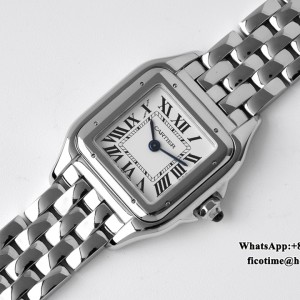 BVF Swiss Quartz PANTHERE 22mm White Dial SS Bracelet - Image 2