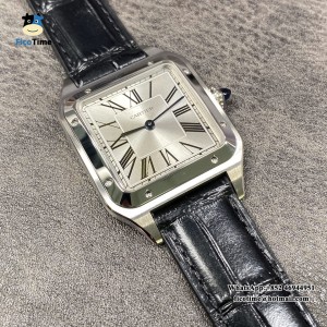 F1F Swiss Quartz Santos Dumont 38*27.5mm White Dial Black Leather Strap - Image 2