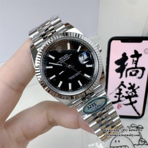 Clean Factory CF VR3235 DateJust 41mm 126334 Fluted Bezel Black Dial Jubilee Bracelet - Image 3
