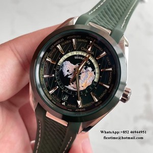 VSF A8938 Aqua Terra 150M 43mm Worldtimer SS/SS Green Dial - Image 6