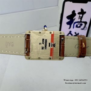 DRF Quartz Tank Louis 22mm Alligator YG/LE White Dial - Image 3