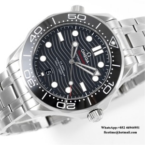 ZF A8800 Seamaster 300m Basel  SS/SS Black/Dot - Image 9
