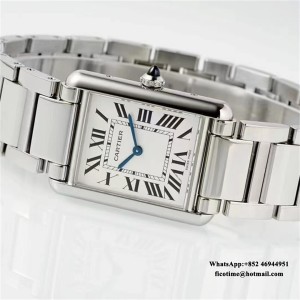 AF Swiss Quartz Tank Must 33.7x25.5mm SS/SS White Dial - Image 3
