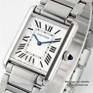 AF Swiss Quartz Tank Must 33.7x25.5mm SS/SS White Dial - Image 5