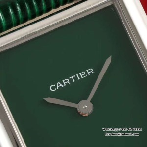 AF Quartz Tank Must 22/25.5mm Dia SS/LE Green Dial - Image 4