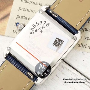 AF Quartz Tank Must 22/25.5mm Dia SS/LE Blue Dial - Image 3