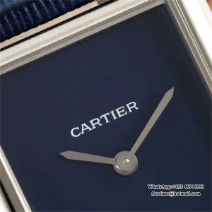 AF Quartz Tank Must 22/25.5mm Dia SS/LE Blue Dial - Image 6
