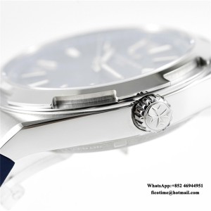 8F A5100 Overseas 4500V 41mm Blue Dial Blue Rubber Strap - Image 5