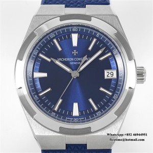 8F A5100 Overseas 4500V 41mm Blue Dial Blue Rubber Strap - Image 6