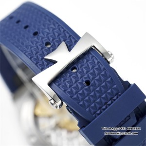 8F A5100 Overseas 4500V 41mm Blue Dial Blue Rubber Strap - Image 8