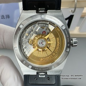 8F A5100 Overseas 4500V 41mm Black Dial Black Rubber Strap - Image 3