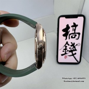 8F A5100 Overseas 4500V 41mm Green Dial Green Rubber Strap - Image 6