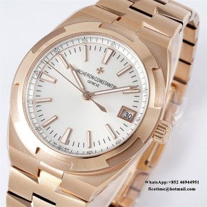 8F A5100 Overseas 4500V 41mm RG White Dial RG Bracelet - Image 2