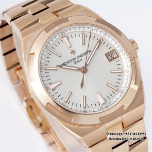 8F A5100 Overseas 4500V 41mm RG White Dial RG Bracelet - Image 3