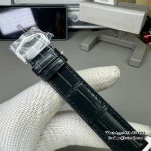 F1F Quartz Santos Dumont 43.5x31.4mm White Dial Black Leather Strap - Image 5