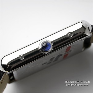 AF Quartz Tank Solo 24.4mm Dia White Dial Diamond Black Leather - Image 4