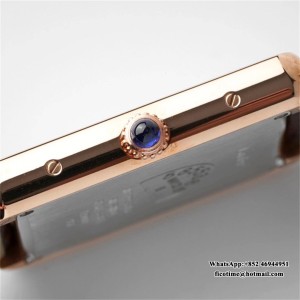 AF Quartz Tank Solo 27.4mm RG Brown Leather White Dial - Image 3