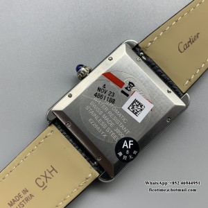 AF MY9015 Tank Solo 41mm White Dial Black Leather strap - Image 4