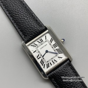 AF Quartz Cartier Tank Solo 24.4mm O SS/LE White Dial - Image 3
