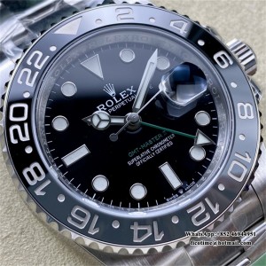 ARF VR3285 GMT Master II 126710 Bruce Wayne Oyster Bracelet 40mm Black Dial - Image 8
