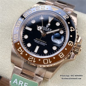 ARF VR3285 GMT Master II 126715 Rootbeer Oyster RG/RG Black Dial - Image 2