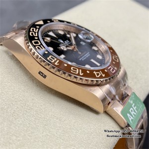 ARF VR3285 GMT Master II 126715 Rootbeer Oyster RG/RG Black Dial - Image 8