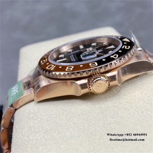 ARF VR3285 GMT Master II 126715 Rootbeer Oyster RG/RG Black Dial - Image 9