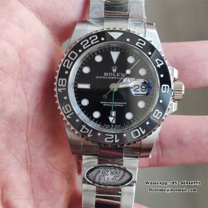CF DD3285 GMT Master II 126710 GRNR 40mm Clean 904L Black/Gray Bezel Black Dial Osyter Bracelet - Image 7