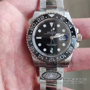 CF DD3285 GMT Master II 126710 GRNR 40mm Clean 904L Black/Gray Bezel Black Dial Osyter Bracelet - Image 8