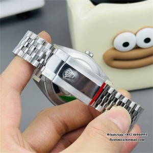 Clean CF Wimbledon DateJust 41MM 126334 Gray Dial Green Marker Jubilee Bracelet VR3235 - Image 6