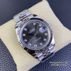 Clean CF VR3235 Datejust 126334 41mm Jubilee Bracelet Grey Dial Diamond Marker - Image 3