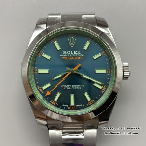 VSF Milgauss 116400GV 904L 40mm Blue Dial Green Crystal VS3131 - Image 1