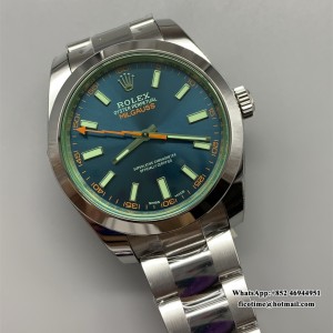 VSF Milgauss 116400GV 904L 40mm Blue Dial Green Crystal VS3131 - Image 8