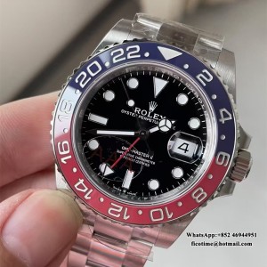 VSF V3 DD3285 GMT Master II 126710 Pepsi Oyster Bracelet 40mm Black Dial - Image 3