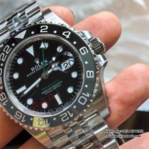 VSF DD3285 GMT Master II 126710 Bruce Wayne 40mm Jub SS Bracelet Black Dial - Image 3