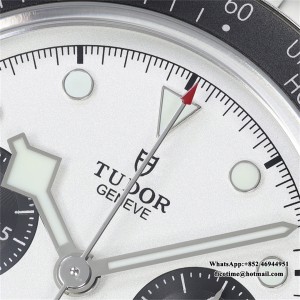 ZF DD7750 Tudor Black Bay Chrono 316L 41mm SS Bracelet White Dial - Image 3