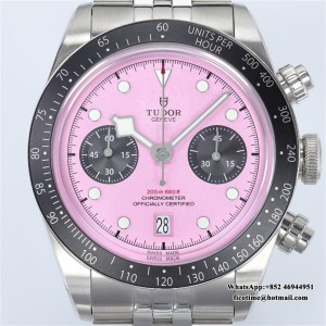 ZF DD7750 Tudor Black Bay Chrono 316L 41mm SS Bracelet Pink Dial - Image 3