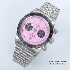 ZF DD7750 Tudor Black Bay Chrono 316L 41mm SS Bracelet Pink Dial - Image 4