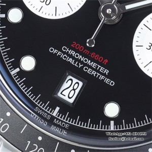 ZF DD7750 Tudor Black Bay Chrono 316L 41mm SS Bracelet Black Dial - Image 4
