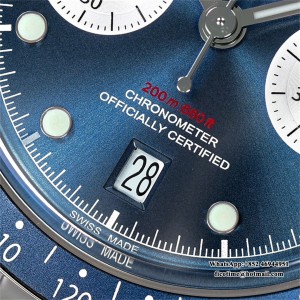 ZF DD7750 Tudor Black Bay Chrono 316L 41mm SS Bracelet Blue Dial - Image 7