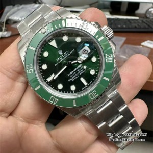 VSF VS3135 Submariner 40mm 116610LV Ceramic Green Dial 904L SS Bracelet - Image 4