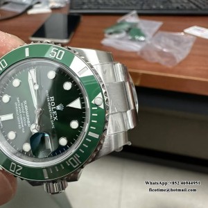 VSF VS3135 Submariner 40mm 116610LV Ceramic Green Dial 904L SS Bracelet - Image 7